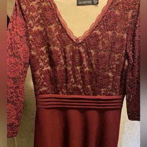 Lace top dress